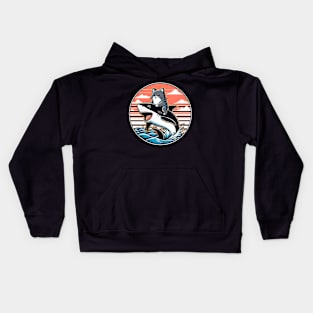 cute cat shark Kids Hoodie